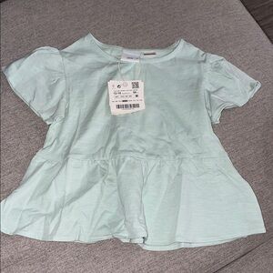 Mint Green Short Sleeve Peplum Tee